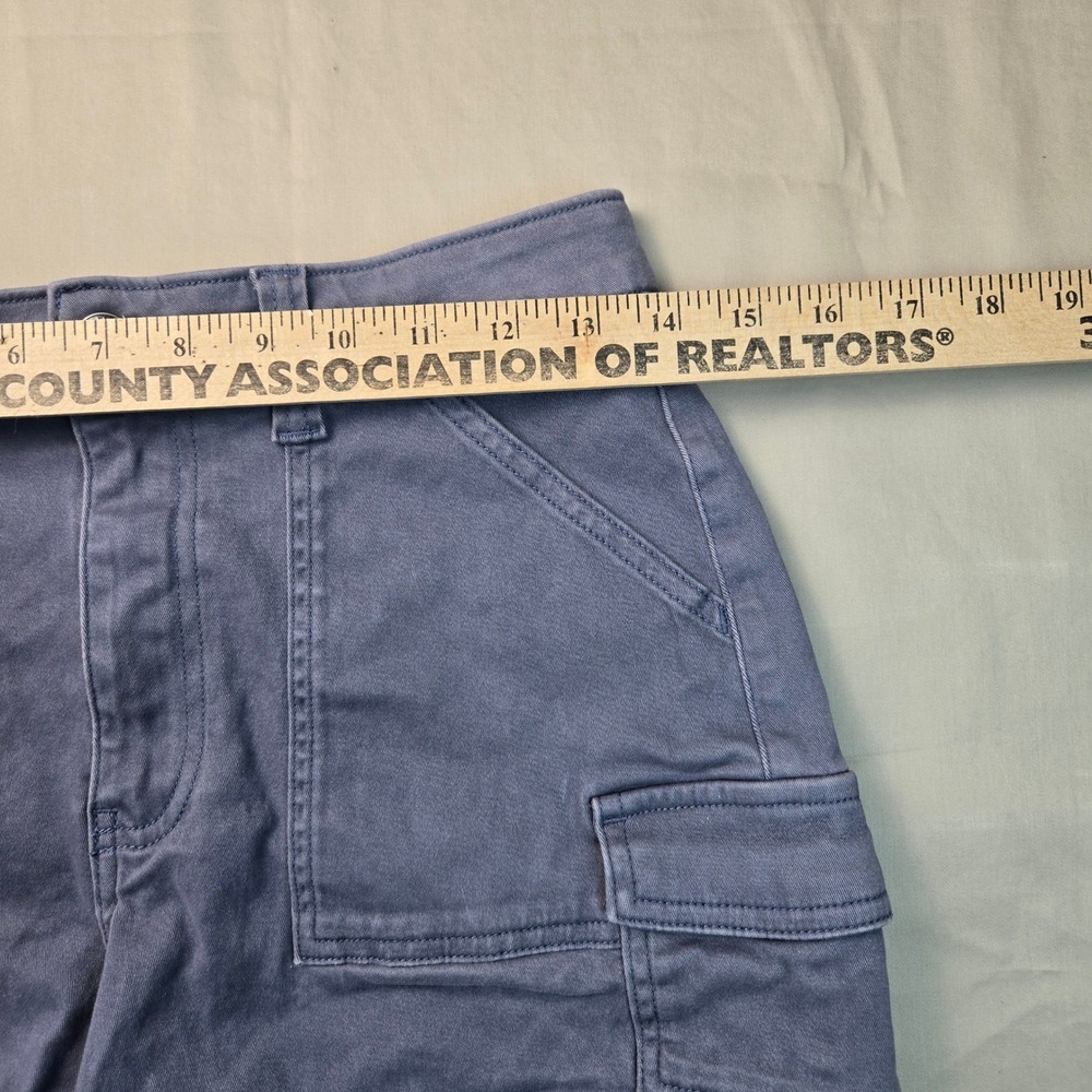 Hollister Ultra High-Rise Shorts Mom 3 Blue Gray Cargo Utility W26‎ 3/2 - Picture 6 of 9